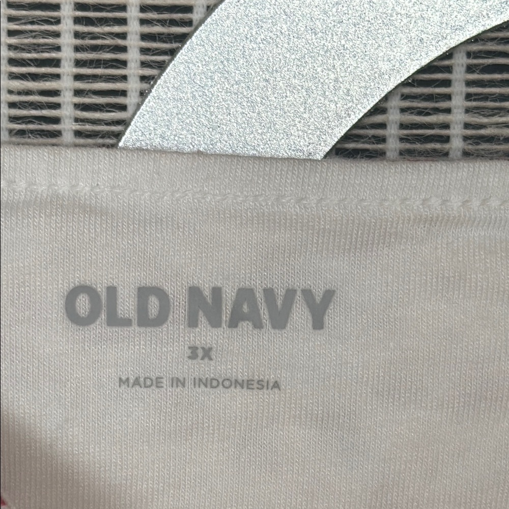 Old Navy Red and White Asymmetrical Ruffled Bodysuit - Picture 7 of 7